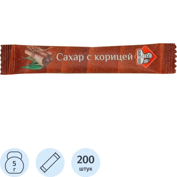 Сахар порционный Дядя Тула с корицей 1 кг (200 стиков в упаковке)