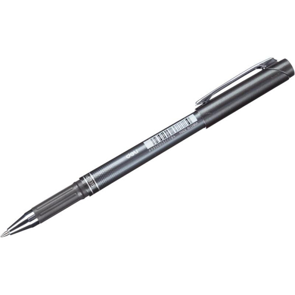 Ручка гелевая неавтоматическая Deli Upal черная (толщина линии 0.35 мм)