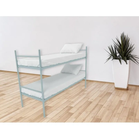 Кровать двухъярусная Хит+ металлическая (серый, 709х1350х1966 мм)