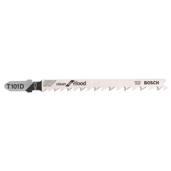 Пилка для лобзика Bosch Clean for Wood T101D по дереву 3 штуки (2608630558)