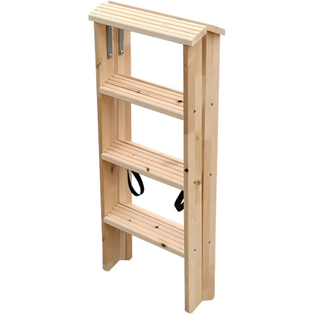 Стремянка деревянная двусторонняя 2х4 ступени Алюмет (WDS3204)