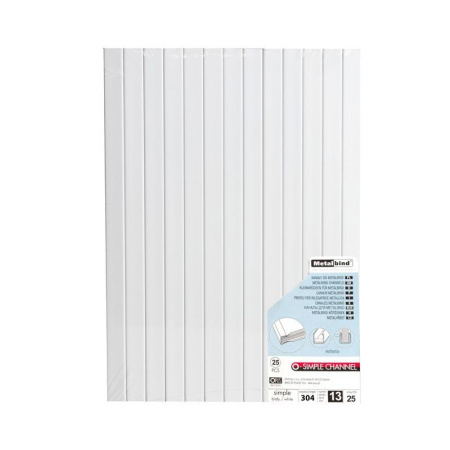 Каналы для переплета металлические Opus 13 мм белые (25 штук в упаковке)