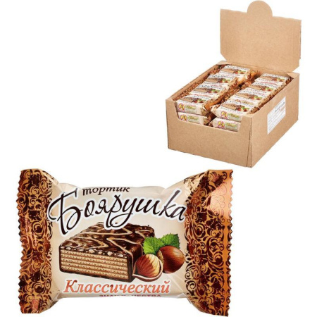 Вафельный тортик Боярушка классический 38 г (40 штук в упаковке)
