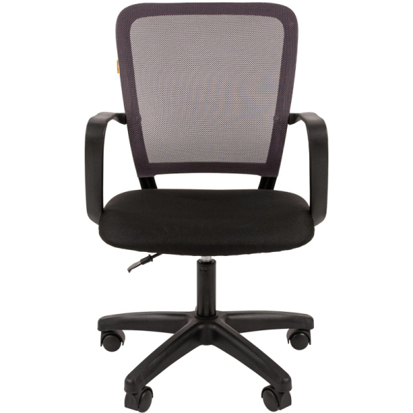 Кресло офисное Chairman 698LT чёрное/серое (ткань/сетка, пластик)