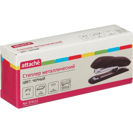 Степлер-мини Attache до 10 листов черный