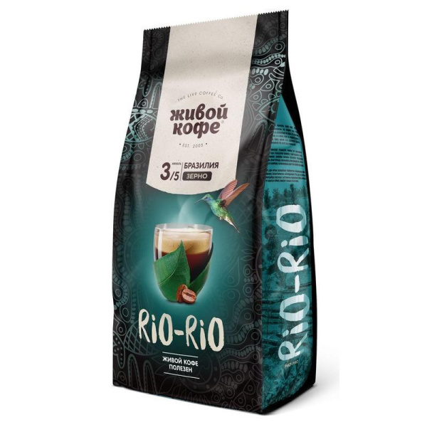 Кофе в зернах Живой кофе Рио-Рио 100% арабика 500 г
