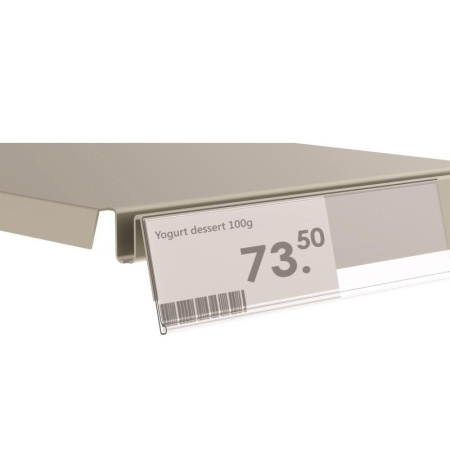 Ценникодержатель полочный DBR39 длина 1250 мм прозрачный (100 штук в  упаковке)