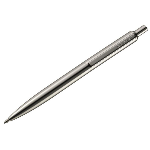 Ручка шариковая Diplomat Equipment stainless steel цвет чернил синий цвет корпуса серебристый (артикул производителя D10543213)