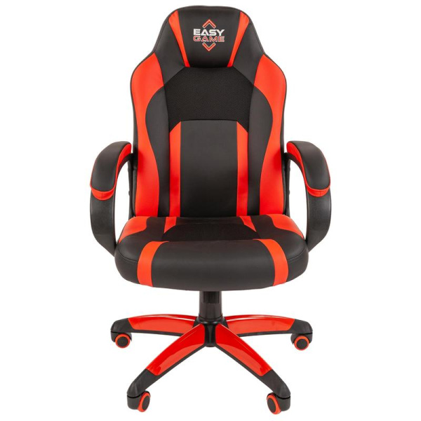 Кресло игровое Easy Game 686 TPU красное/черное (экокожа/ткань, пластик)