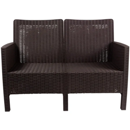 Диван двухместный TDT (коричневый, 1140х590х800 мм)