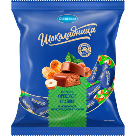 Конфеты глазированные Шоколадница ореховое пралине 200 г