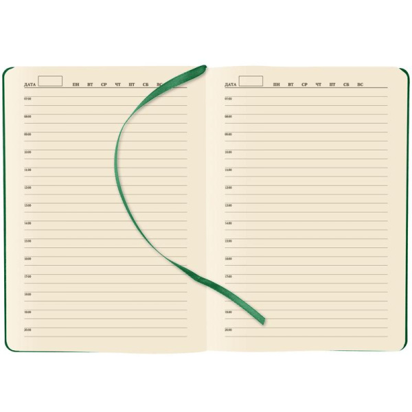 Ежедневник недатированный Lamark Magic искусственная кожа Soft Touch A5  128 листов зеленый (143х207 мм)