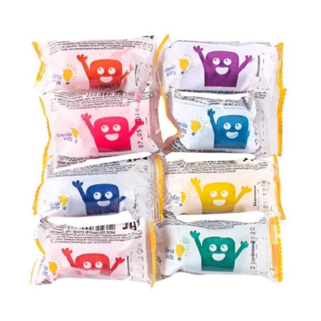 Тесто для лепки Genio Kids 60 брусков (8 цветов) 50 г x 60 шт