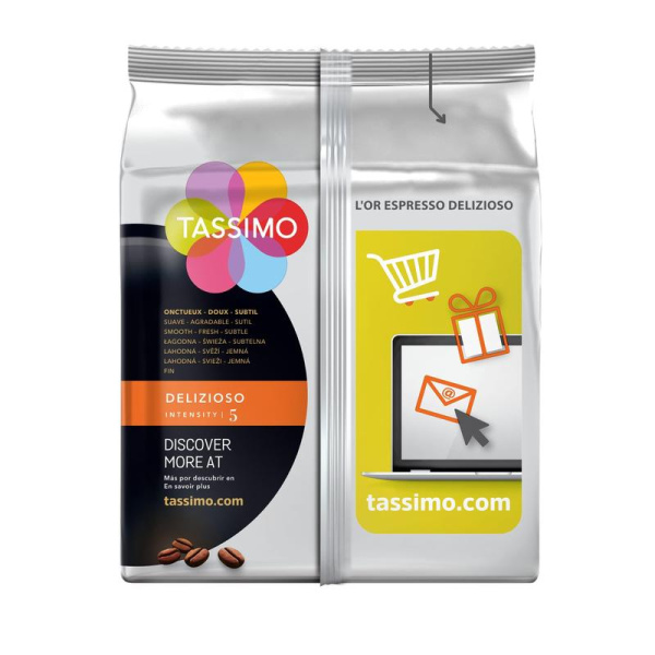 Кофе в капсулах для кофемашин Tassimo L'or Espresso Delizioso (16 штук в  упаковке)