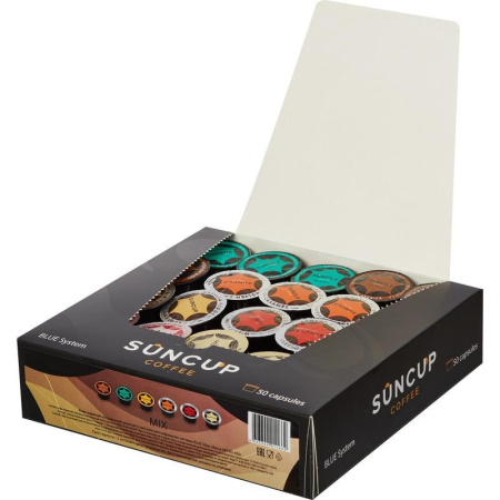 Кофе в капсулах для кофемашин Suncup Mix (50 штук в упаковке)