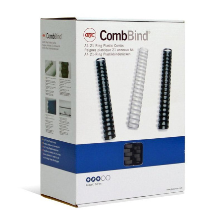 Пружины пластиковые GBC, 45мм, черные, 50 шт/уп