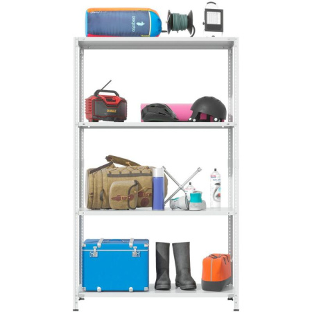 Стеллаж металлический ГТС Лайт серый (4 полки, 1200х500х2000 мм)