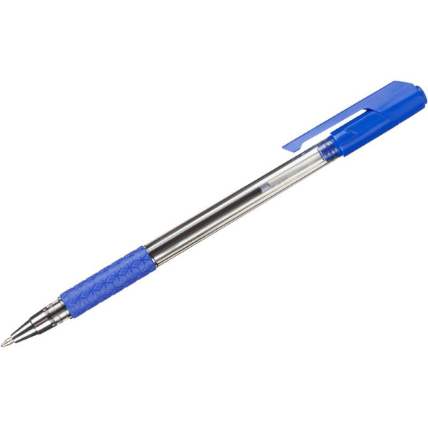 Ручка шариковая неавтоматическая Deli Arrow синяя (толщина линии 0.5 мм)