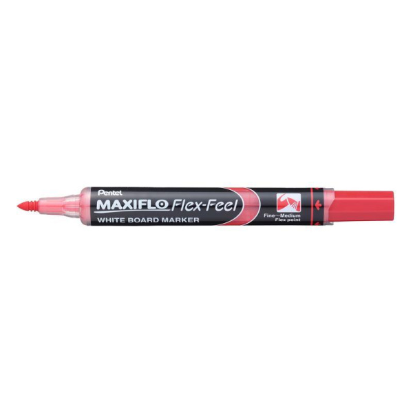 Маркер для досок Pentel Maxiflo Flex-Feel красный (толщина линии 1-5 мм)