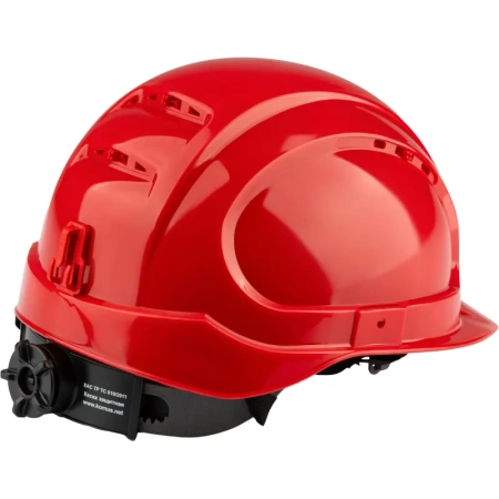 Каска защитная TOPFORT Универсал 303 красная с храповым механизмом