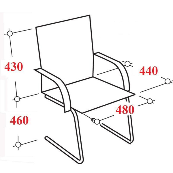 Конференц-кресло Chairman 699 черное (сетка/ткань, металл черный)