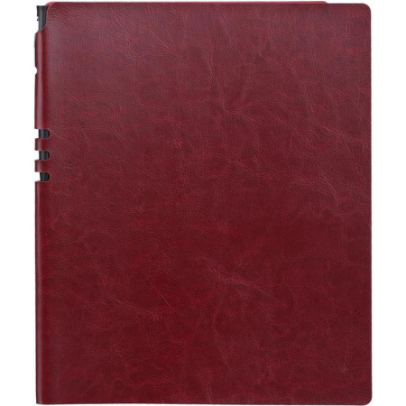 Бизнес-тетрадь Attache Light Book A4 96 листов бордовая в клетку на сшивке (220x265 мм)