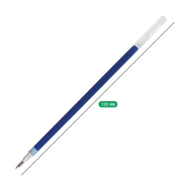 Стержень гелевый Crown Hi-Jell синий 138 мм (толщина линии 0.35 мм)