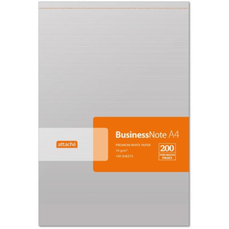 Блокнот Attache Микроперфорация А4 100 листов серебристый в клетку на склейке (200х297 мм)