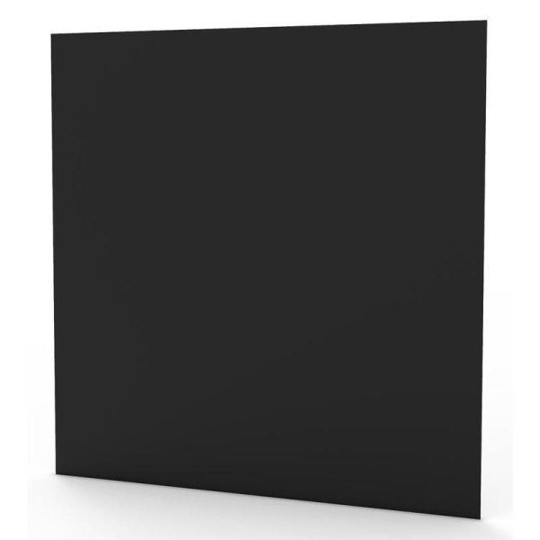 Доска меловая немагнитная  100x100 см пластиковая черная без рамы Attache