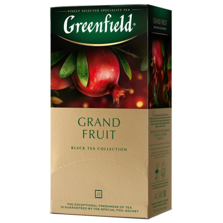 Чай Greenfield Grand Fruit черный с гранатом 25 пакетиков