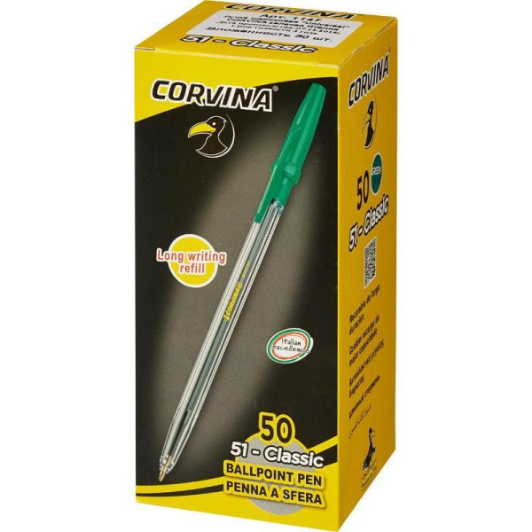 Ручка шариковая Universal Corvina зеленая (толщина линии 0.7 мм)