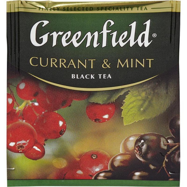 Чай Greenfield Currant and Mint черный  25 пакетиков