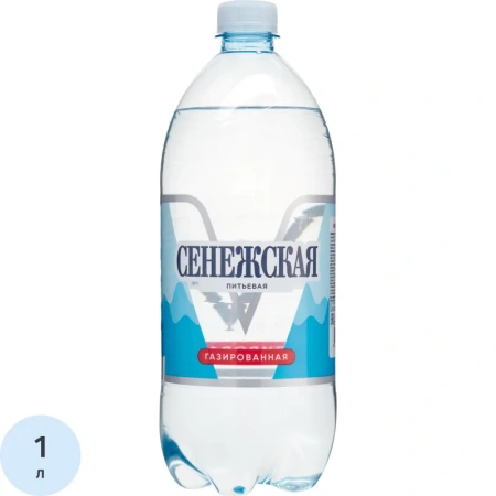 Вода питьевая Сенежская газированная 1 л Вода питьевая Сенежская газированная 1 л