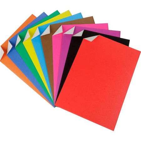 Картон цветной №1 School Отличник (203x283 мм, 50 листов, 10 цветов,  мелованный)