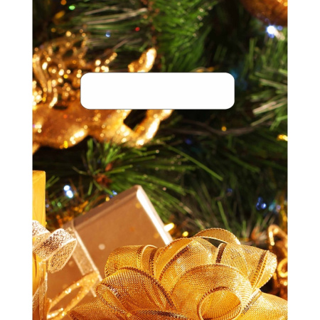 Пакет подарочный ламинированный Тикопластик Золотые шары (45х38 см)