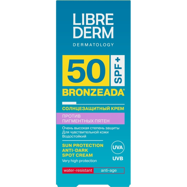 Крем солнцезащитный Librederm Bronzeada против пигментных пятен SPF50 50  мл