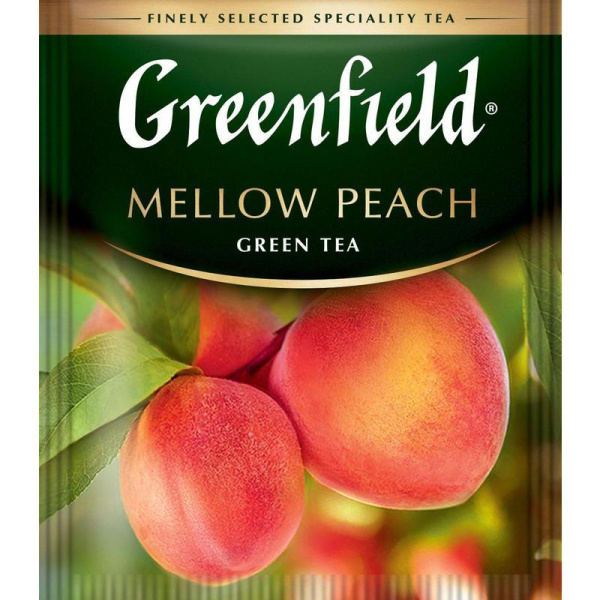 Чай Greenfield Mellow Peach зеленый с персиком и мандарином 25 пакетиков