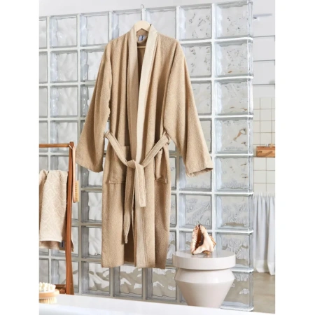 Халат махровый Комус Delray 54 (XXL) бежевый
