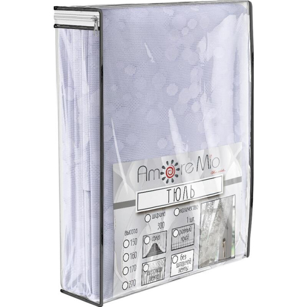 Тюль Amore Mio 300x270 см белый (4PL H 4061)