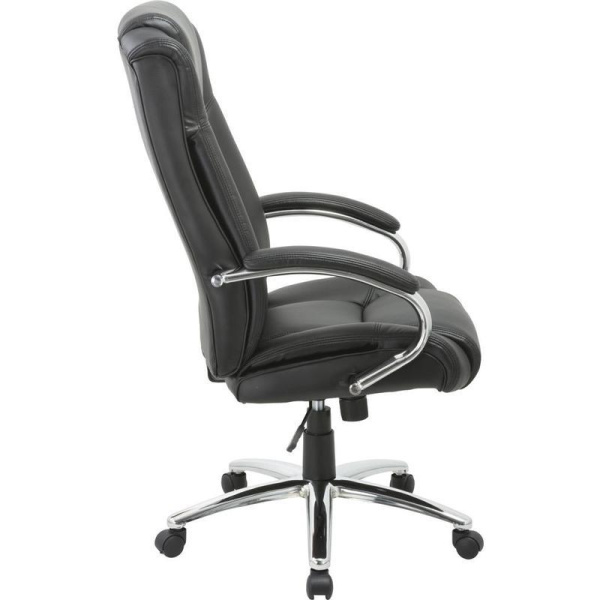 Кресло для руководителя Easy Chair 561 TR черное (рециклированная кожа с компаньоном, металл)