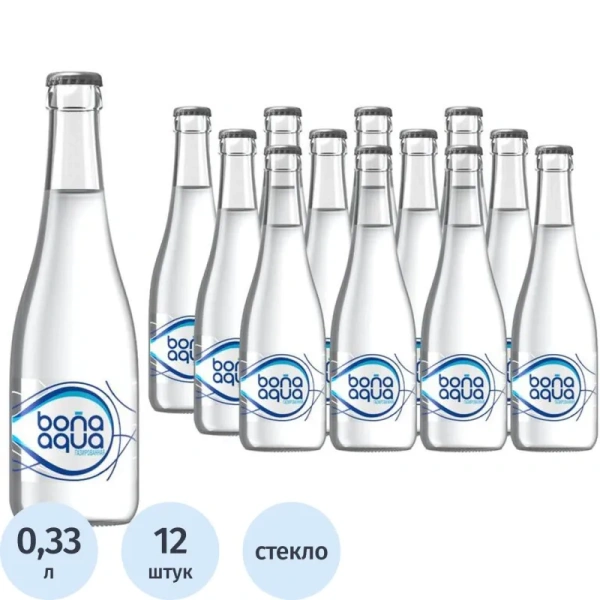 Вода питьевая Bona Aqua газированная 0.33 л