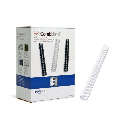 Пружины для переплета пластиковые GBC 28 мм белые (50 штук в упаковке)