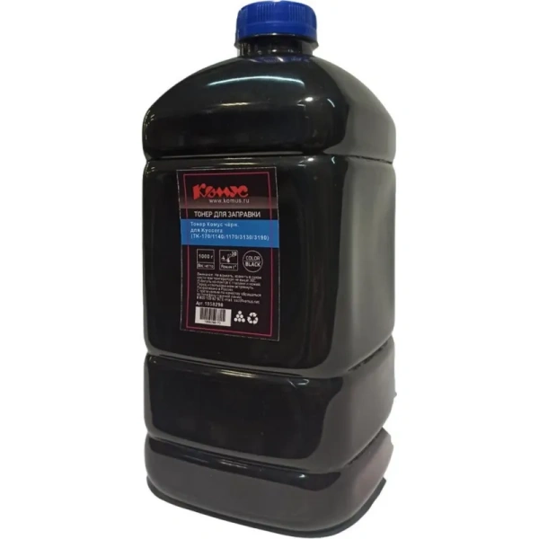 Тонер Комус TK-170/ТК-1140/ТК-1170/ТК-3130/ТК-3190 для Kyocera черный  совместимый 1000 г