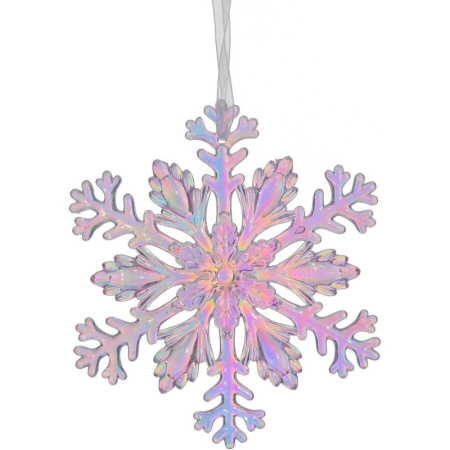 Елочная игрушка Снежинка акрил (высота 11 см)