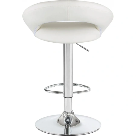 Стул барный Dobrin Mira белый/хромированный (искусственная кожа/металл)