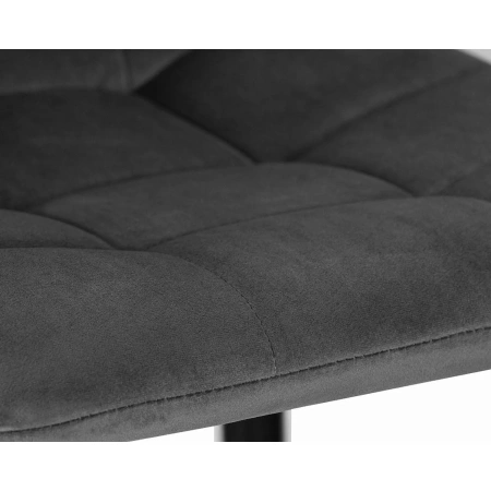 Стул барный Dobrin Nicole тёмно-серый/чёрный (велюр/металл)