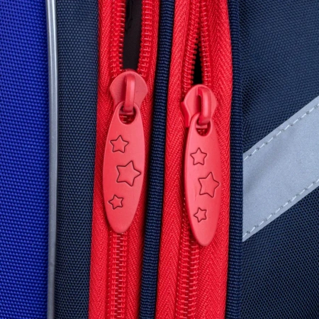 Ранец Комус Класс Light Динозавр синий с двумя отделениями