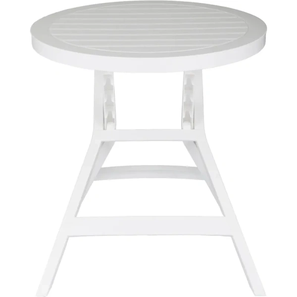 Стол пластиковый круглый Domfy Garden Table белый (700х700х720 мм)