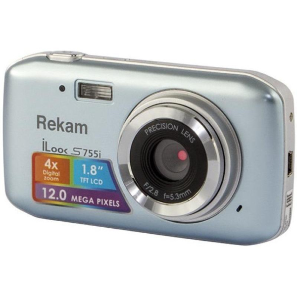 Цифровой компактный Фотоаппарат Rekam iLook S755i серый