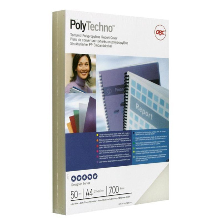 Обложки для переплета пластиковые GBC А4 полупрозрачные рифленые